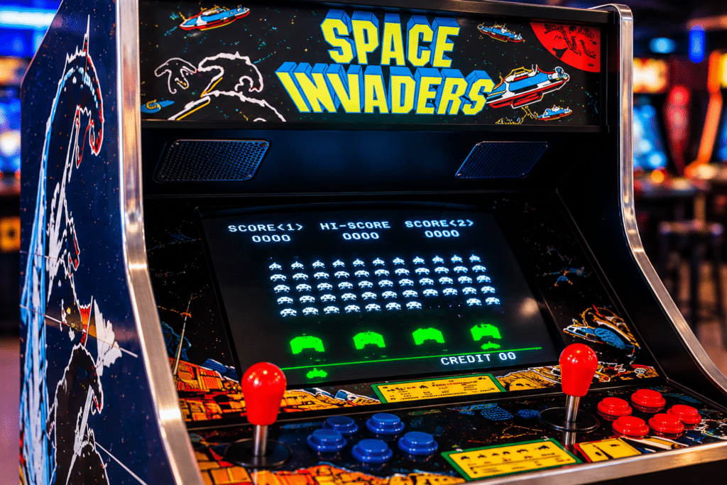 Original Space Invaders arcadekast huren bij Eventrentals